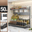 Kitchen Spice Rack Organizer 2-Tier 50cm Width Countertop Storage Shelf Utensil Holder for Knife Cutlery - Grey - 5