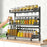 Kitchen Spice Rack Organizer 3-Tier 30cm Width Countertop Storage Shelf Utensil Holder for Knife Cutlery - Grey - 3