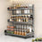 Kitchen Spice Rack Organizer 3-Tier 40cm Width Countertop Storage Shelf Utensil Holder for Knife Cutlery - Grey - 1