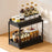 Dual Layer Under Sink Organizer Storage Rack Kitchen Drainer Shelf - Black - 1