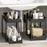 Under Sink Organizer with Hooks 2-Tier Pull-Out Kitchen Storage Rack Drainer Shelf - Black - 3