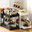 Under Sink Organizer with Hooks 2-Tier Pull-Out Kitchen Storage Rack Drainer Shelf - Black - 7