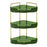 3-Tier Corner Desktop Organizer Makeup Storage Shelf Bedroom Bathroom Vanity Skincare Cosmetic Rack - Transparent Green - 1
