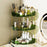 3-Tier Corner Desktop Organizer Makeup Storage Shelf Bedroom Bathroom Vanity Skincare Cosmetic Rack - Transparent Green - 5