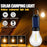 Solar Powered Hooked Camping Light Bulb 3 Modes Outdoor Tungsten Tent Lamp - Heart Shape - 2
