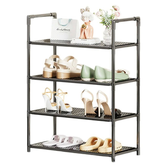 4-Tier Holes Board Shoe Rack Entryway Home Dorm Small Space Shoes Storage Organizer, 45cm Length - 1
