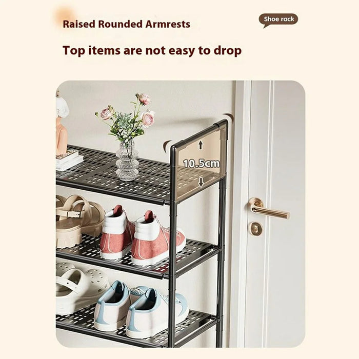 4-Tier Holes Board Shoe Rack Entryway Home Dorm Small Space Shoes Storage Organizer, 45cm Length - 2