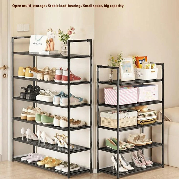 5-Tier Holes Board Shoe Rack Entryway Home Dorm Small Space Shoes Storage Organizer, 45cm Length - 2