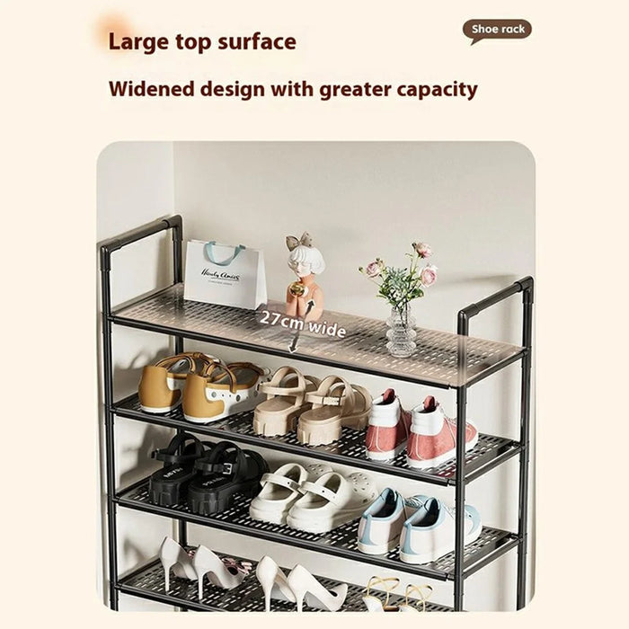 4-Tier Holes Board Shoe Rack Entryway Home Dorm Small Space Shoes Storage Organizer, 63cm Length - 3