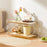 Bamboo Wood Acrylic 2 Tier Cup Holder Stand For Desk Table Coffee Mug Organizer 33cm Storage Rack - Brown - 2