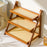 Foldable Bamboo Coffee Cup Display Rack Multi Tier Storage Organizer For Countertop  /  Bar  /  Dining Table - Network Brown - 3