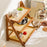 Foldable Bamboo Coffee Cup Display Rack Multi Tier Storage Organizer For Countertop  /  Bar  /  Dining Table - Network Brown - 4