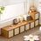 Dual Door Creative Storage Cabinet Multifunctional Bookshelf TV Stand Stackable Organizer - Brown - 4
