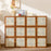 Dual Door Creative Storage Cabinet Multifunctional Bookshelf TV Stand Stackable Organizer - Brown - 5