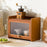 Single Door 35cm Desktop Storage Cabinet Tea Set Display Holder Organizer for Kitchenware / Cosmetics / Cups - Stripe - 5