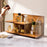 Cosmetic Organizer Vanity Shelf Skincare Perfume Storage Rack Desktop Display Stand - Brown / Style A - 4