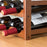 Creative 4-Tier Wine Rack for 12 Bottles Bamboo Tabletop Display Stand Home Bar Storage Organizer - 4