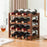 Creative 4-Tier Wine Rack for 12 Bottles Bamboo Tabletop Display Stand Home Bar Storage Organizer - 6