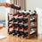 Creative 4-Tier Wine Rack for 16 Bottles Bamboo Tabletop Display Stand Home Bar Storage Organizer - 2