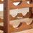 Creative 4-Tier Wine Rack for 16 Bottles Bamboo Tabletop Display Stand Home Bar Storage Organizer - 7