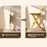 No Assembly Folding Desk Home Office Compact Writing Table Sturdy Desk with Shelf - Walnut Color - 6
