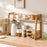 60cm Bamboo Mug Holder Organizer Kitchen Countertop Tea Coffee Cup Storage Shelf - Wood Color - 5