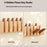 Wooden Coat Rack Wall Mounted 6 Hooks Foldable Piano Key Design Entryway Hanger for Bedroom Hallway - Splicing Color - 3