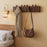 Wooden Coat Rack Wall Mounted 8 Hooks Foldable Piano Key Design Entryway Hanger for Bedroom Hallway - Splicing Color - 5