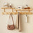 Bamboo Coat Hooks Wall Mounted Towel Rack Shelf 8 Hooks No Drill Hanging Organizer for Entryway Bedroom Hallway - Wood Color - 1