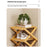 Folding 3-Tier Shoe Rack Entryway Storage Holder Shoes Organizer for Indoor Corner - Burlywood - 2