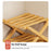 Folding 3-Tier Shoe Rack Entryway Storage Holder Shoes Organizer for Indoor Corner - Burlywood - 4