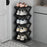 5 Tier Bamboo Shoe Rack No Assembly Foldable Shoe Organizer for Entryway - Black - 1