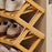 6 Tier Bamboo Shoe Rack No Assembly Foldable Shoe Organizer for Entryway - Brown - 3