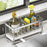 Kitchen Sink Caddy Stainless Steel Sponge Holder with Drip Tray Mesh Basket For Dish Soap Brush Organizer - 1