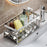 Stainless Steel Sink Caddy Sponge Holder Kitchen Cleaning Tools Organizer Dishcloth Storage Rack - 1