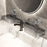 U-Shaped Faucet Organizer For Bathroom Sink No Drill Storage Rack Wall Mounted Shelf - Transparent Grey - 1