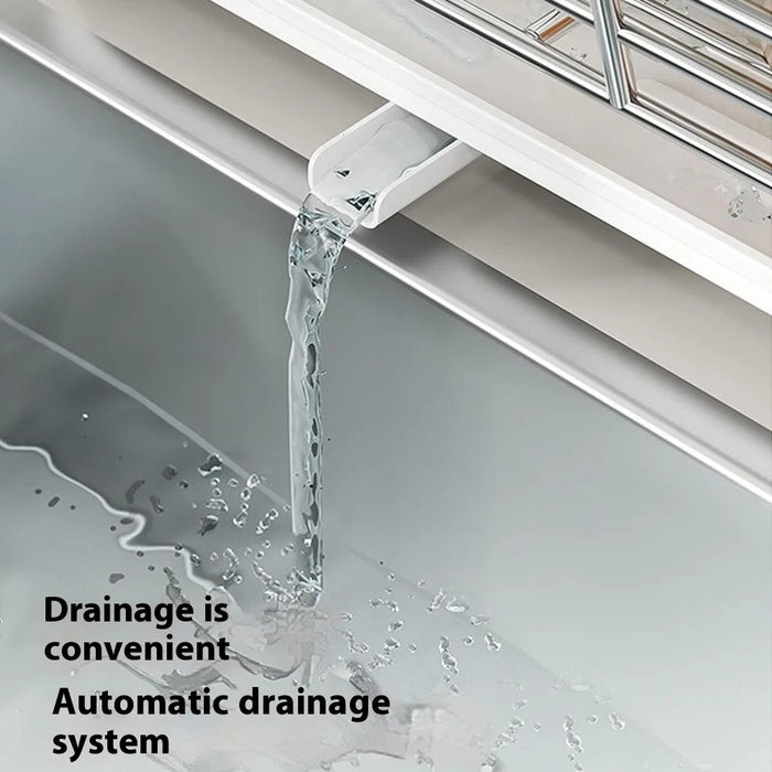 Stainless Steel Dish Drying Rack Kitchen Organizer Utensil Holder Drainer Shelf For Plates Bowls Cutlery - 4