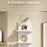 5-Tier Wall Mount Shelf Storage Rack Vertical Bookshelf Display Organizer for Home Decor - White - 2