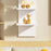 5-Tier Wall Mount Shelf Storage Rack Vertical Bookshelf Display Organizer for Home Decor - White - 3