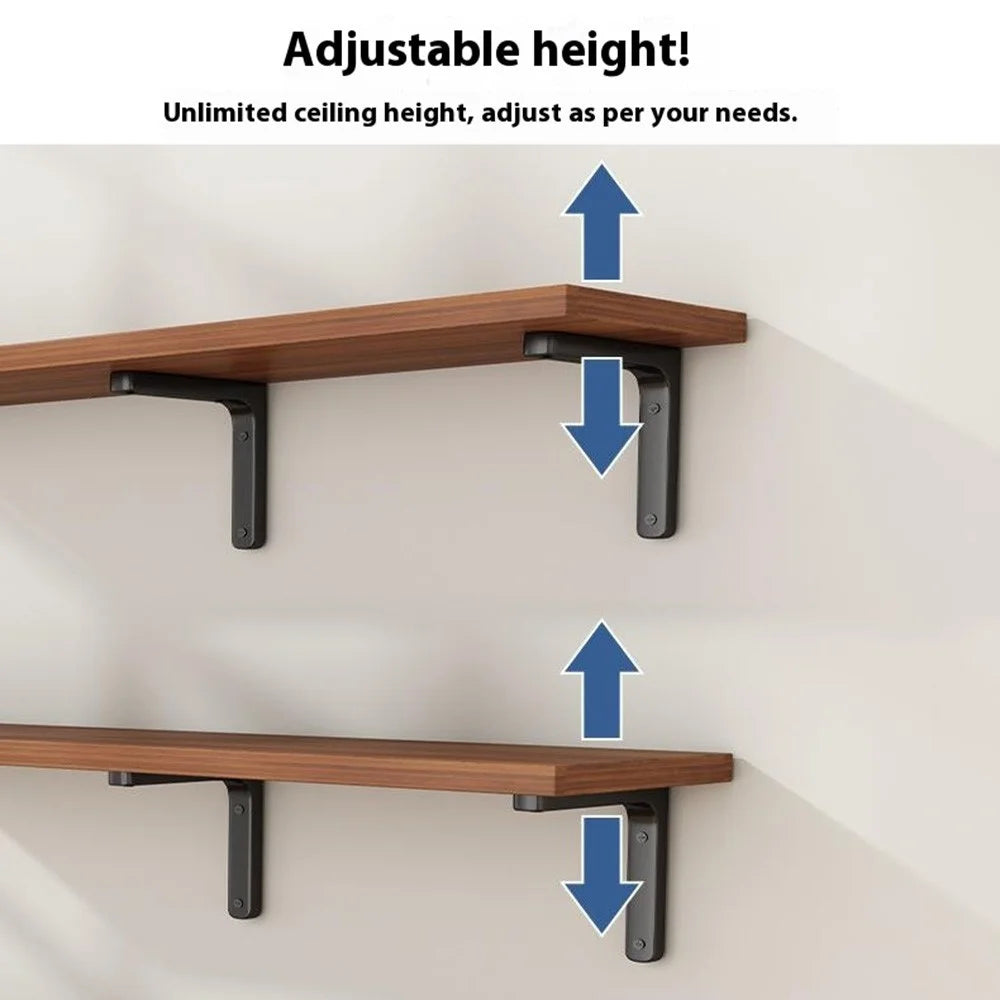 40x20cm Wall Mounted Shelf Wooden Board Storage Rack for Living Room  /  Bedroom  /  Office - Walnut - 4