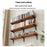 80x20cm Wall Mounted Shelf Wooden Board Storage Rack for Living Room  /  Bedroom  /  Office - Walnut - 2