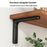80x20cm Wall Mounted Shelf Wooden Board Storage Rack for Living Room  /  Bedroom  /  Office - Walnut - 4