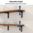 80x20cm Wall Mounted Shelf Wooden Board Storage Rack for Living Room  /  Bedroom  /  Office - Walnut - 6