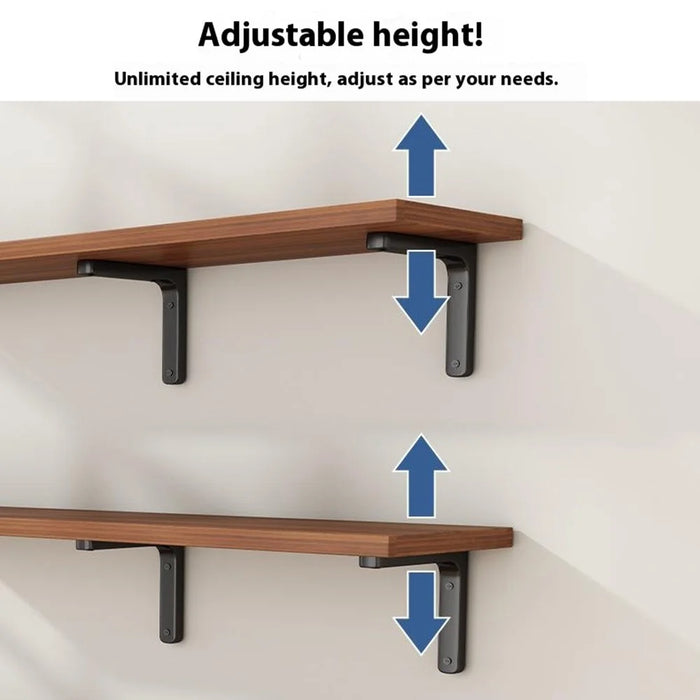 80x20cm Wall Mounted Shelf Wooden Board Storage Rack for Living Room  /  Bedroom  /  Office - Walnut - 6