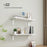 40x30cm Wall Mounted Shelf Wooden Board Storage Rack for Living Room / Bedroom / Office - Walnut - 3