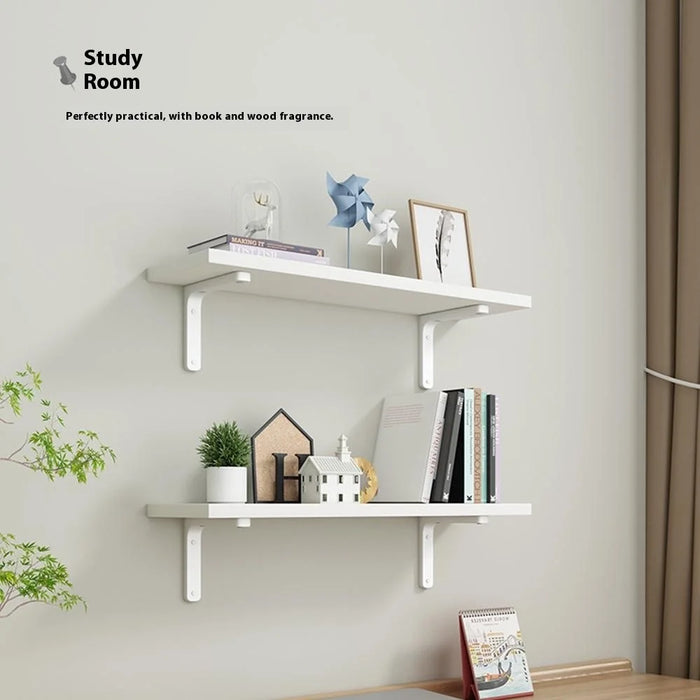 40x30cm Wall Mounted Shelf Wooden Board Storage Rack for Living Room / Bedroom / Office - Walnut - 3
