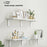 60x30cm Wall Mounted Shelf Wooden Board Storage Rack for Living Room / Bedroom / Office - Walnut - 4