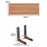 60x30cm Wall Mounted Shelf Wooden Board Storage Rack for Living Room / Bedroom / Office - Walnut - 7