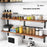 80x30cm Wall Mounted Shelf Wooden Board Storage Rack for Living Room / Bedroom / Office - Walnut - 2