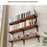 80x30cm Wall Mounted Shelf Wooden Board Storage Rack for Living Room / Bedroom / Office - Walnut - 5